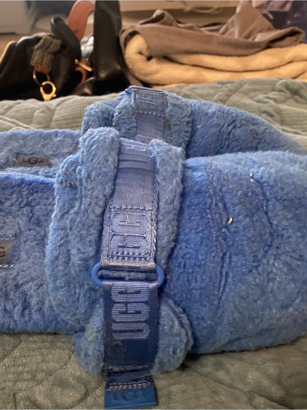UGG Periwinkle Plush Fluff Slide